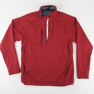 Zero Restriction Golf 1/4 Zip Pullover Sweater Mens Medium Red